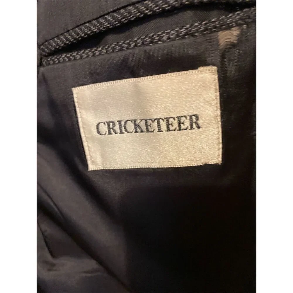 Cricketeer Men's Gray Tweed Blazer 50 R Herringbone Two-Button Formal
